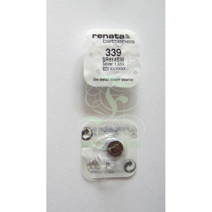 Renata Uhrenbatterie 339 SR614 SR614SW, 1er Pack
