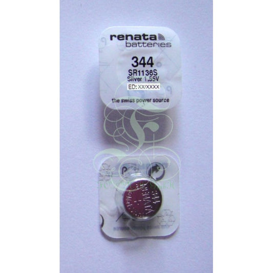Renata Uhrenbatterie 344 SR42SW SR1136SW SR42, 1er Pack