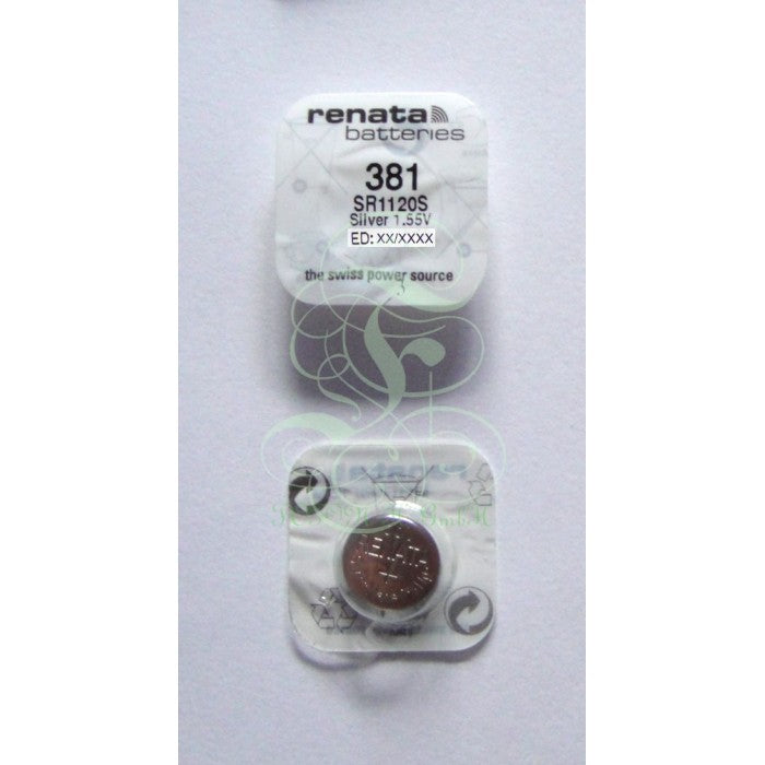 Renata Uhrenbatterie 381 SR55SW SR1120SW SG8 LR55, 1er Pack