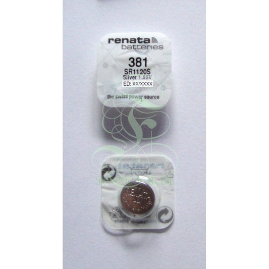 Renata Uhrenbatterie 381 SR55SW SR1120SW SG8 LR55, 1er Pack