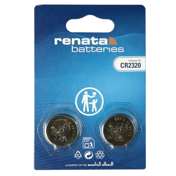 Renata Knopfzellenbatterie 2320 CR2320 3V, 2er Pack