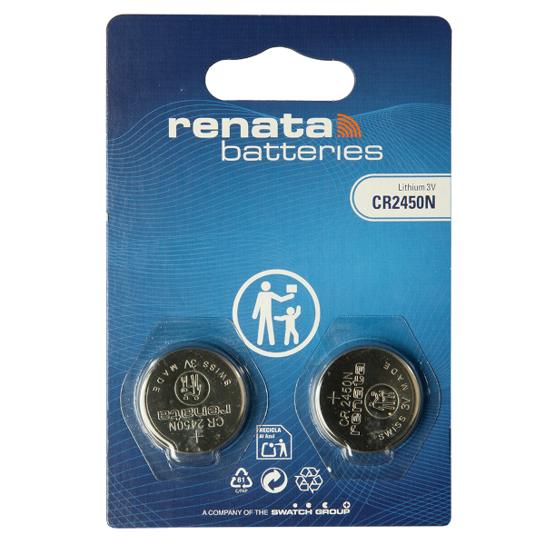 Renata Knopfzellenbatterie 2450 CR2450N 3V, 2er Pack