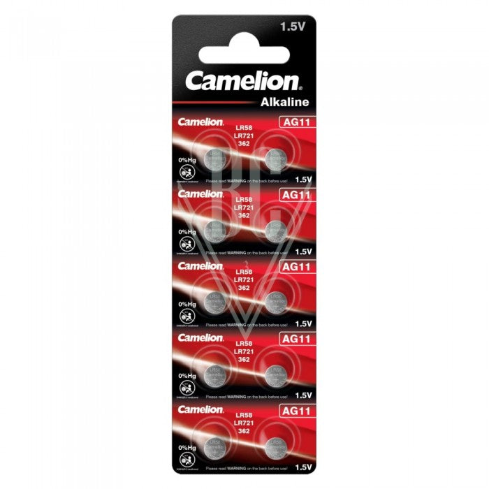 Camelion Knopfzellenbatterie AG11 LR58 LR721 361 362, 10er Pack