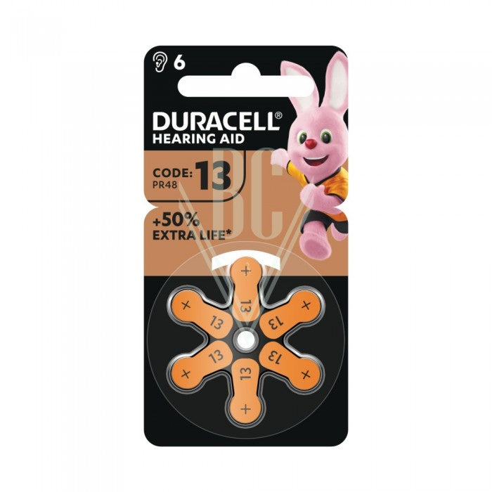 Duracell Hörgerätebatterien DA13 PR13 PR48 1,4V, 6er Pack