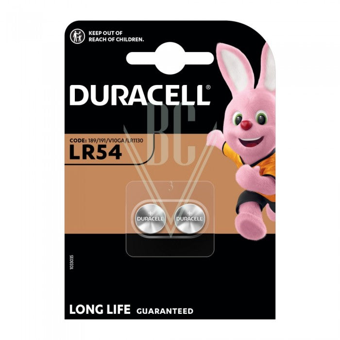 Duracell Knopfzellenbatterie LR54 389 390 AG10 LR1130, 2er Pack