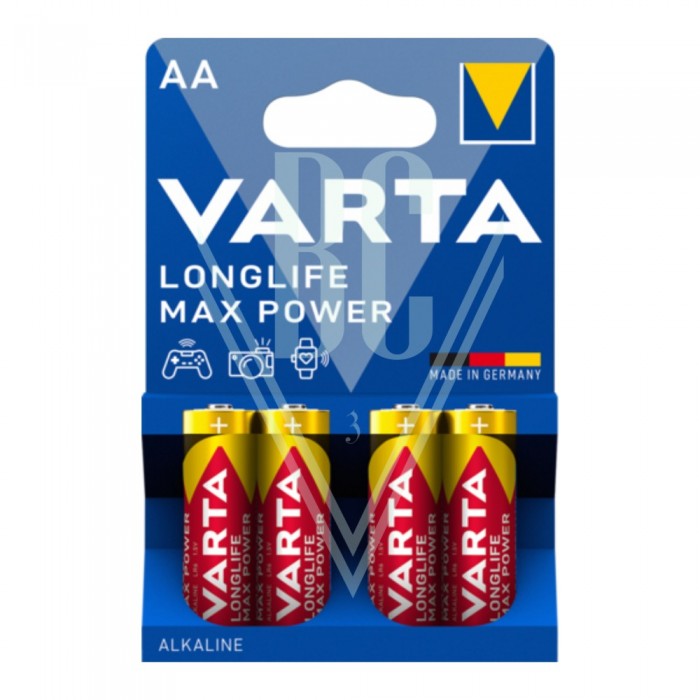 Varta Longlife Max Power Pile AA Mignon LR6 4706, pack de 4