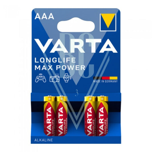 Varta Longlife Max Power Batterie AAA Micro LR03 4703, 4er Pack