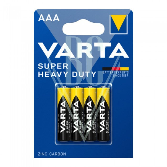 Pile Varta Super Heavy Duty AAA Micro R03 2003, pack de 4