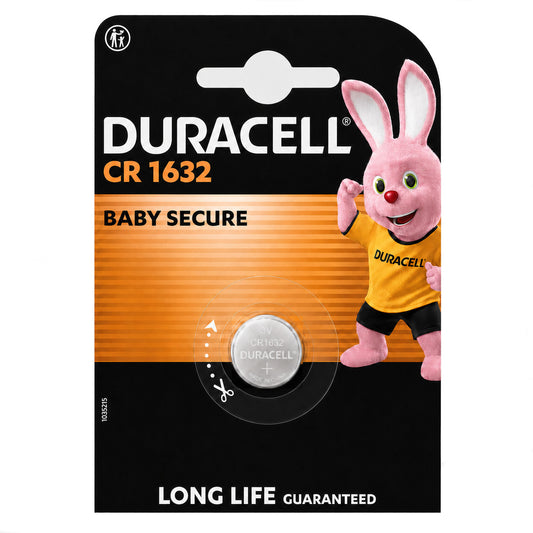 Duracell Knopfzellenbatterie 1632 CR1632 3V, 1er Pack