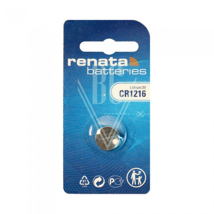 Renata Knopfzellenbatterie 1216 CR1216 3V, 1er Pack