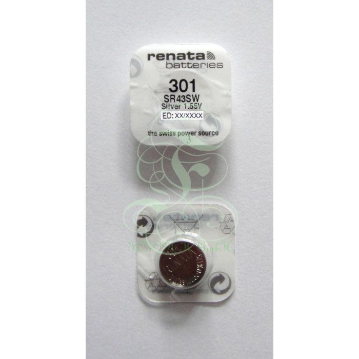 Renata Uhrenbatterie 301 SR43SW SR1142SW SG12 LR43, 1er Pack