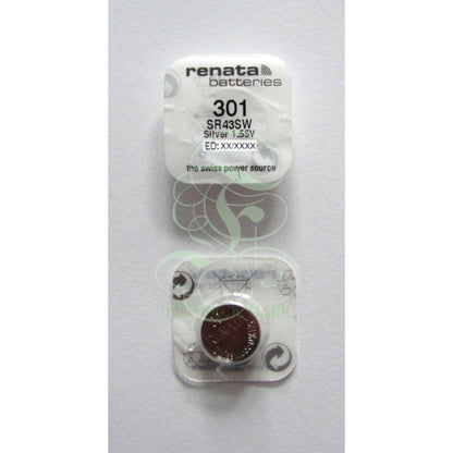 Renata Uhrenbatterie 301 SR43SW SR1142SW SG12 LR43, 1er Pack