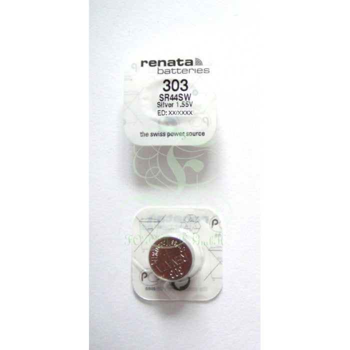 Renata Uhrenbatterie 303 SR44SW SR1154SW SG13 LR44, 1er Pack