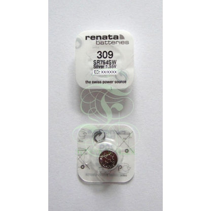 Renata Uhrenbatterie 309 SR48SW SR754SW SG5 LR48, 1er Pack