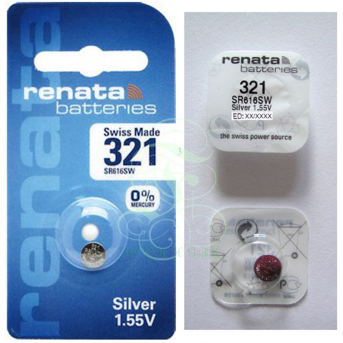 Renata Uhrenbatterie 321 SR65SW SR616SW LR65, 1er Pack