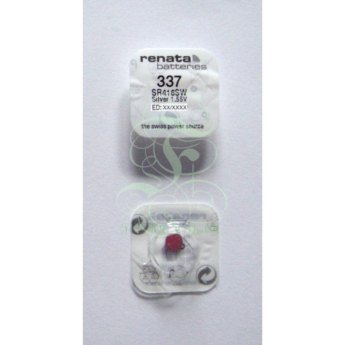 Renata Uhrenbatterie 337 SR416SW LR416, 1er Pack