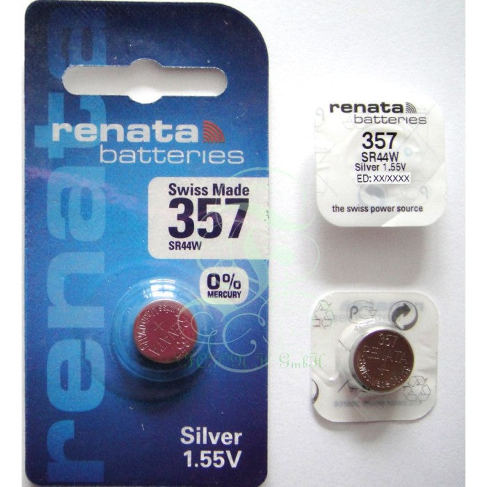Renata Uhrenbatterie 357 SR44W SR1154W SG13 LR44, 1er Pack