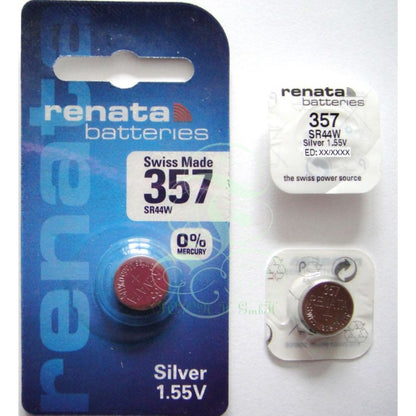 Renata Uhrenbatterie 357 SR44W SR1154W SG13 LR44, 1er Pack