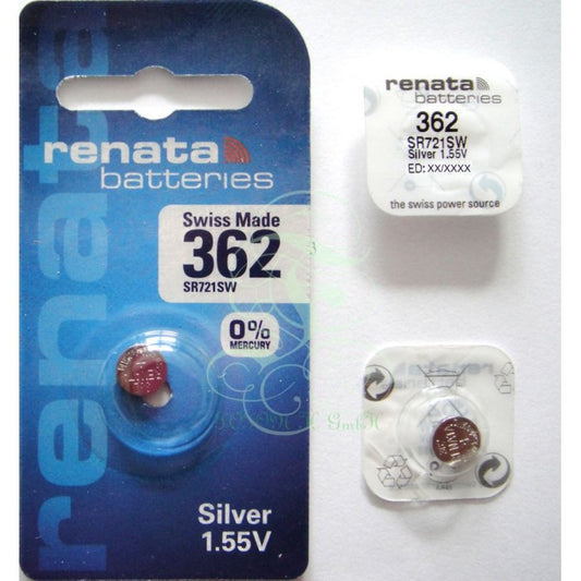 Renata Uhrenbatterie 362 SR58SW SR721SW SG11 LR58, 1er Pack