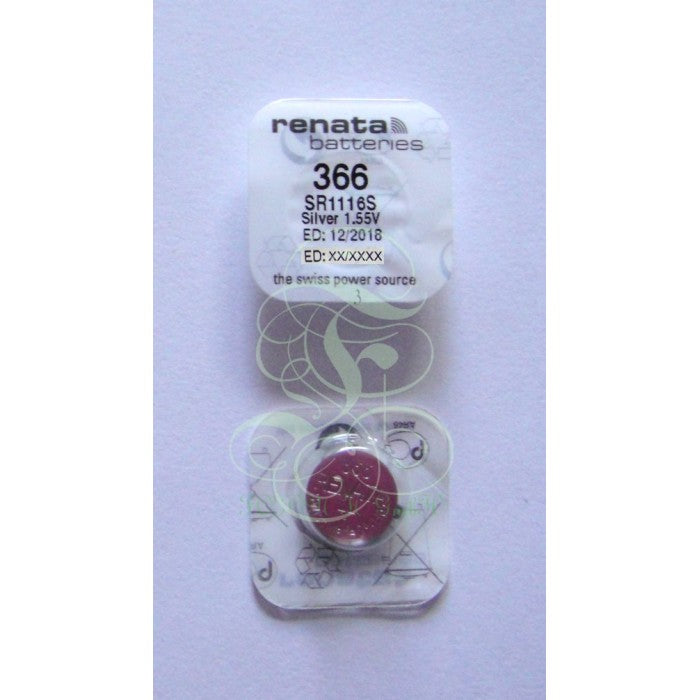 Renata Uhrenbatterie 366 SR1116SW, 1er Pack