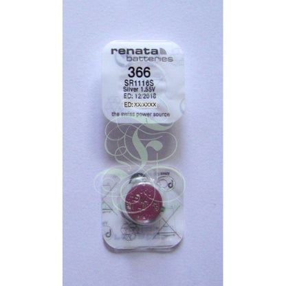 Renata Uhrenbatterie 366 SR1116SW, 1er Pack