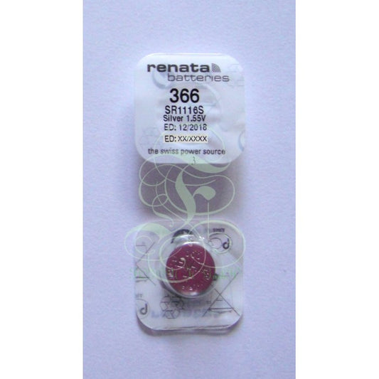 Renata Uhrenbatterie 366 SR1116SW, 1er Pack