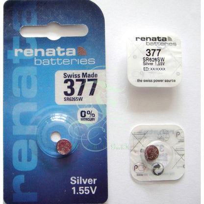 Renata Uhrenbatterie 377 SR66SW SR626SW SG4 LR66, 1er Pack