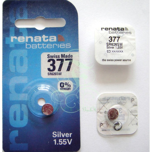 Renata Uhrenbatterie 377 SR66SW SR626SW SG4 LR66, 1er Pack