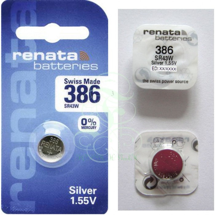 Pile Renata 386 SR43W SR1142W SG12 LR43, lot de 1