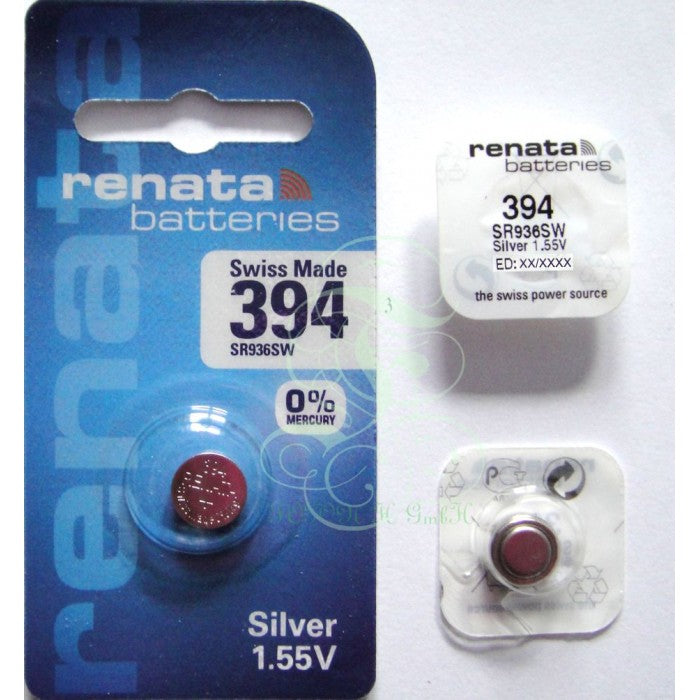 Renata Uhrenbatterie 394 SR45SW SR936SW SG9 LR45, 1er Pack