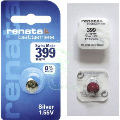 Renata Uhrenbatterie 399 SR57W SR927W SG7 LR57, 1er Pack