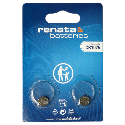 Renata Knopfzellenbatterie 1025 CR1025 3V, 2er Pack