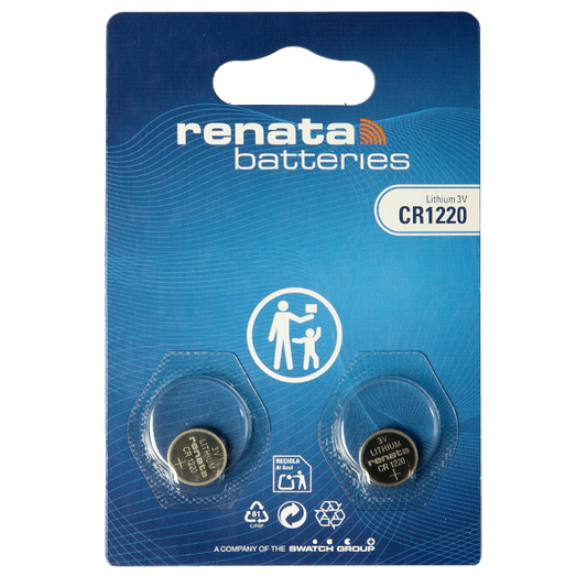 Renata Knopfzellenbatterie 1220 CR1220 3V, 2er Pack