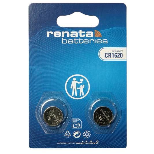 Renata Knopfzellenbatterie 1620 CR1620 3V, 2er Pack
