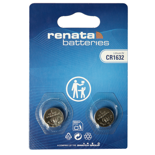 Renata Knopfzellenbatterie 1632 CR1632 3V, 2er Pack