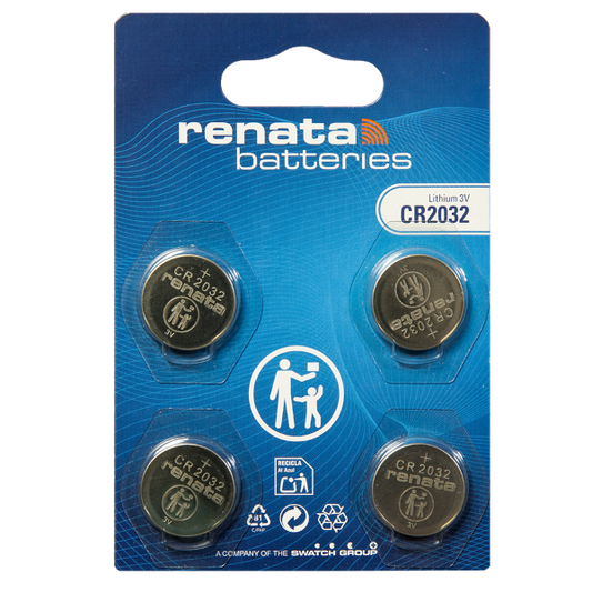 Renata Coin Cell Battery 2032 CR2032 3V, 4-pack