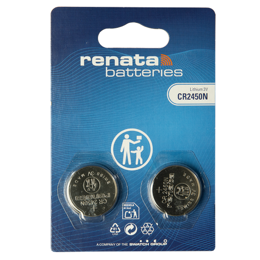 Renata Coin Cell Battery 2450 CR2450N 3V, 2-Pack