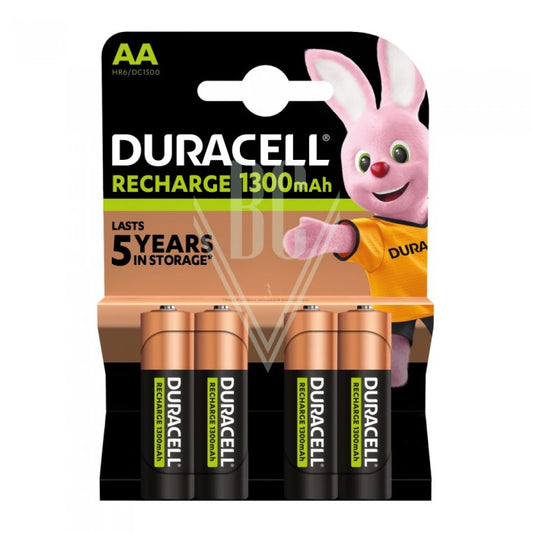 Duracell Recharge Akku AA Mignon HR06-B 1300mAh Ni-Mh, 4er Pack