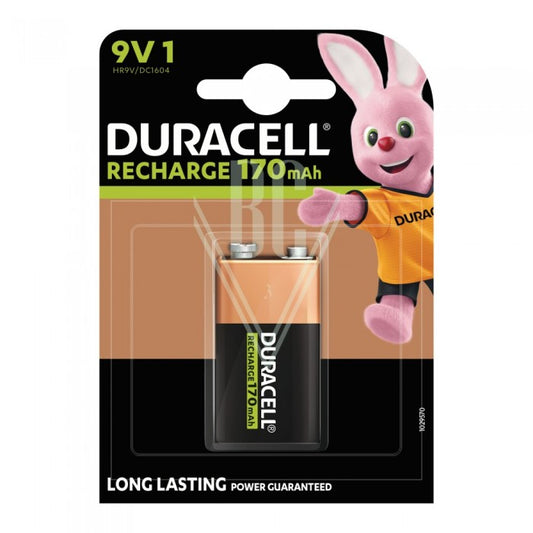 Duracell Recharge Akku 9V E-Block HR22 170mAh Ni-Mh, 1er Pack