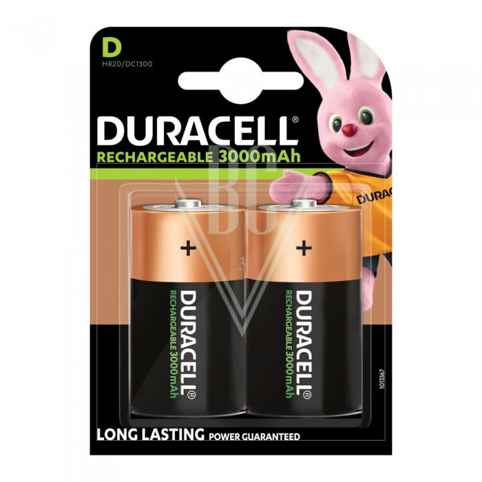 Duracell Recharge Akku D Mono HR20 3000mAh Ni-Mh, 2er Pack