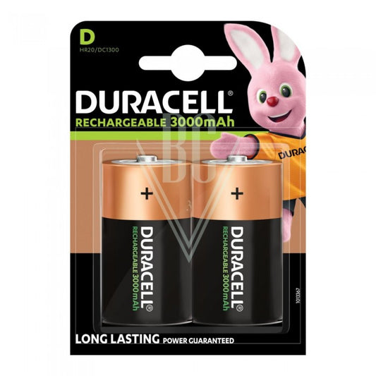 Duracell Recharge Akku D Mono HR20 3000mAh Ni-Mh, 2er Pack