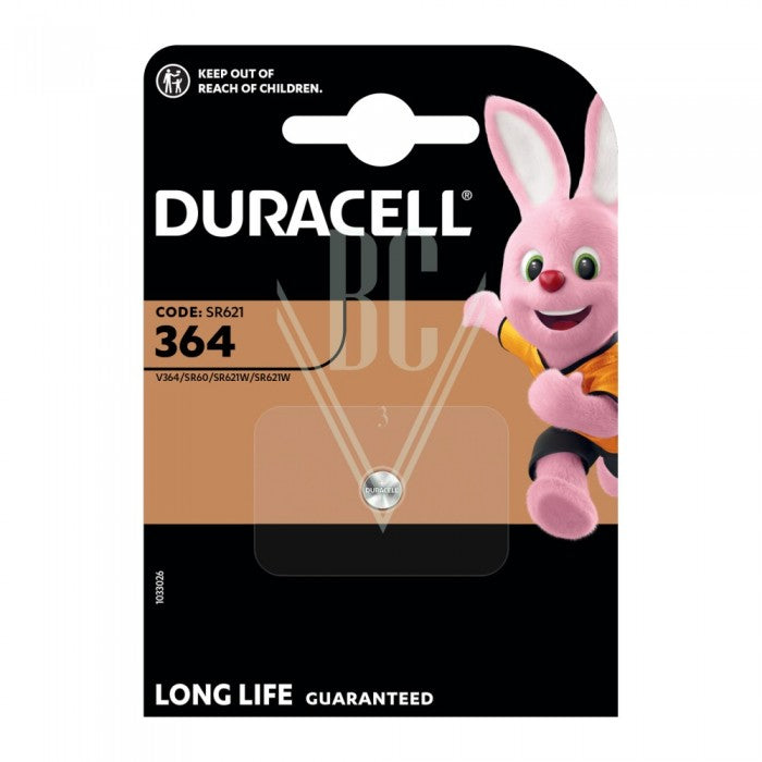 Pile de montre Duracell 364 SR60 SR621SW SG1 LR60, pack de 1
