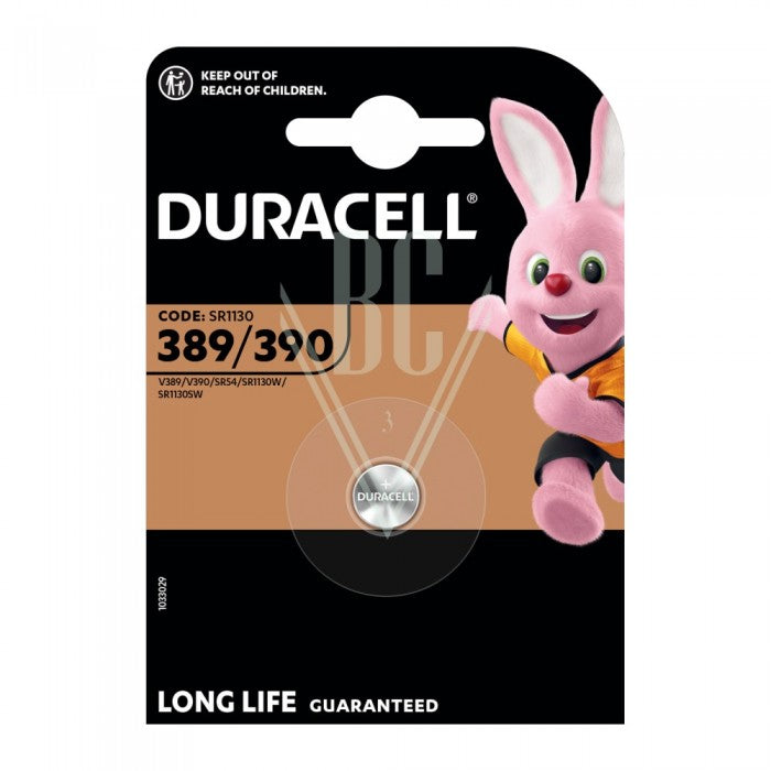 Pile de montre Duracell 389/390 SR54 SR1130 SG10 LR54, pack de 1